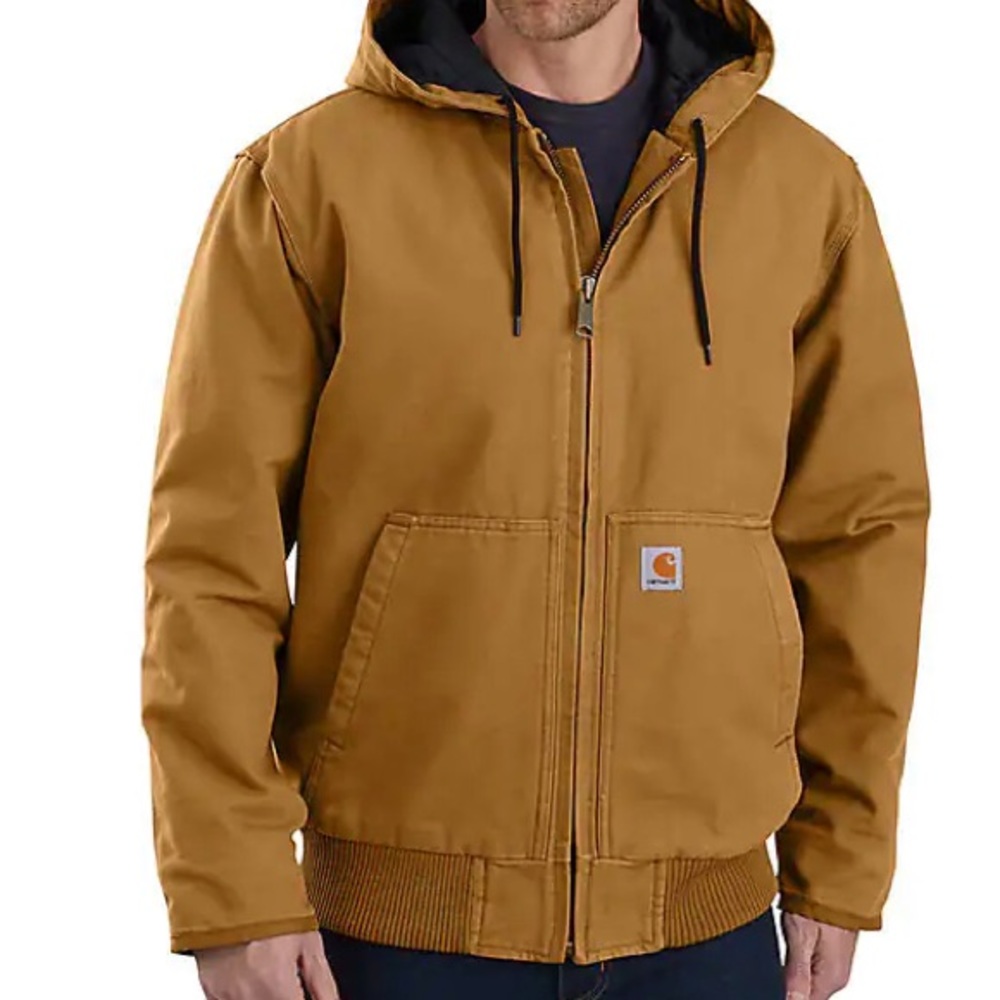 NWT XL Carhartt LOOSE FIT WASHED DUCK INSULATED ACTIVE JACKET in Carhartt Brown